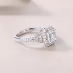 Moissanite 1.0carat Octagon Halo Diamond Ring