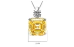 16ct Ascher Cut Citrine Necklace