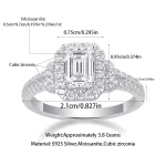 Moissanite 1.0carat Octagon Halo Diamond Ring