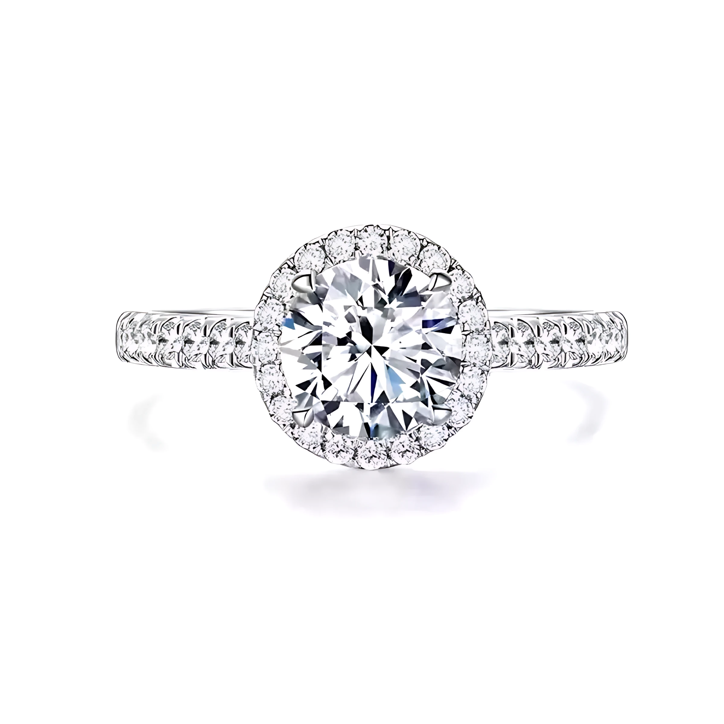 Halo Setting Round Diamond Ring