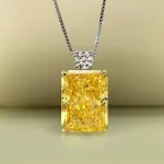 14ct Radiant Crushed Ice Cut Topaz Blue Necklace