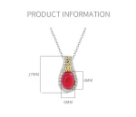 2ct Oval Ruby Necklace