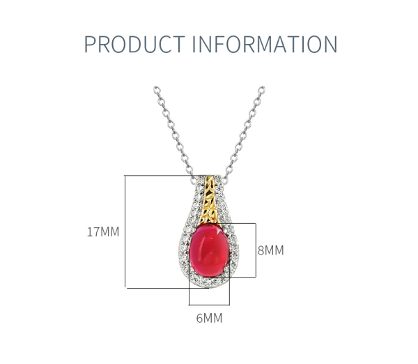 2ct Oval Ruby Necklace 2ct Oval Ruby Necklace