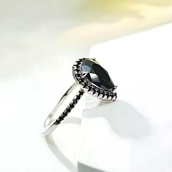 3ct Black Halo Pear Diamond Ring 3ct Black Halo Pear Diamond Ring