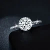 Moissanite Vintage 1.0carat 4-Prong Round Diamond Ring