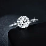 Moissanite Vintage 1.0carat 4-Prong Round Diamond Ring