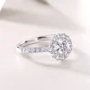 Moissanite Halo 1.0carat Round Diamond Ring Moissanite Halo 1.0carat Round Diamond Ring
