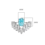 2ct Princess Crown Oval Aquamarine Ring