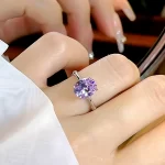 Bamboo 4ct Oval Amethyst Ring