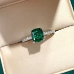 2.5ct Radiant Cut Emerald Ring