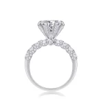 Moissanite 3.0carat 6-Prong Round Diamond Ring