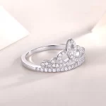 Moissanite Princess Crown Diamond Ring