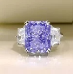 Three Stone 8ct Amethyst Ring