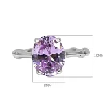 Bamboo 4ct Oval Amethyst Ring