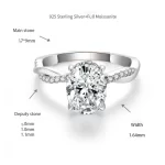 Moissanite 2 Carat Switch Oval Diamond Ring