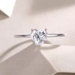 Moissanite 1.0carat Heart Diamond Ring