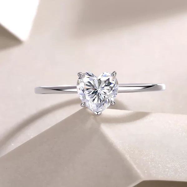 Moissanite 1.0carat Heart Diamond Ring