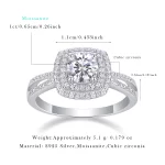 Moissanite Princess 1.0carat Diamond Ring