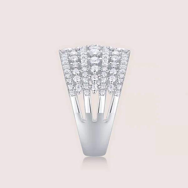 Moissanite Layered Diamond Ring