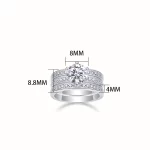 Moissanite Stacking 2.0carat Diamond Ring Can Be Separated