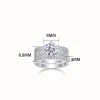 Moissanite Stacking 2.0carat Diamond Ring Can Be Separated
