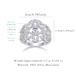 Moissanite Princess Diamond Ring