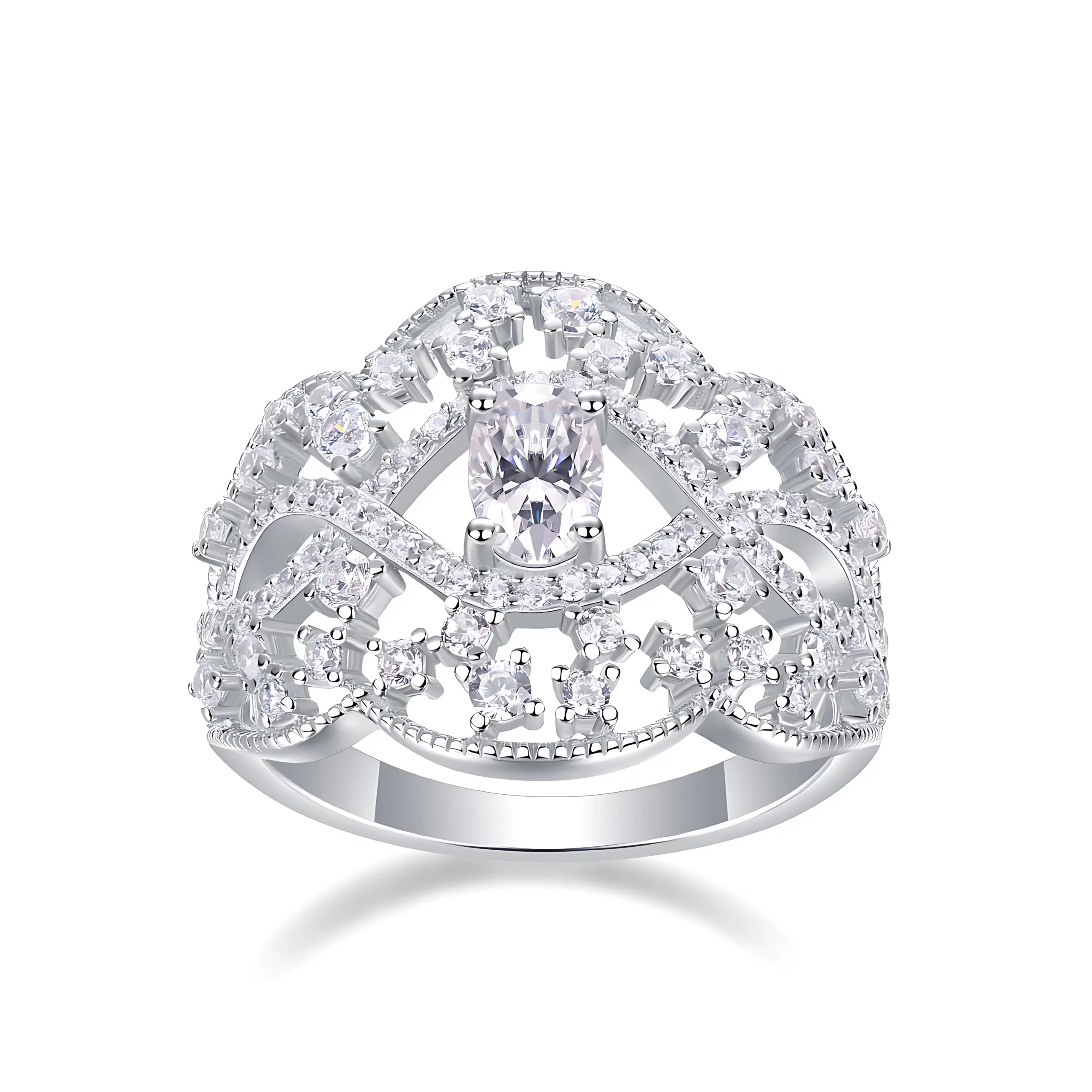 Moissanite Princess Diamond Ring