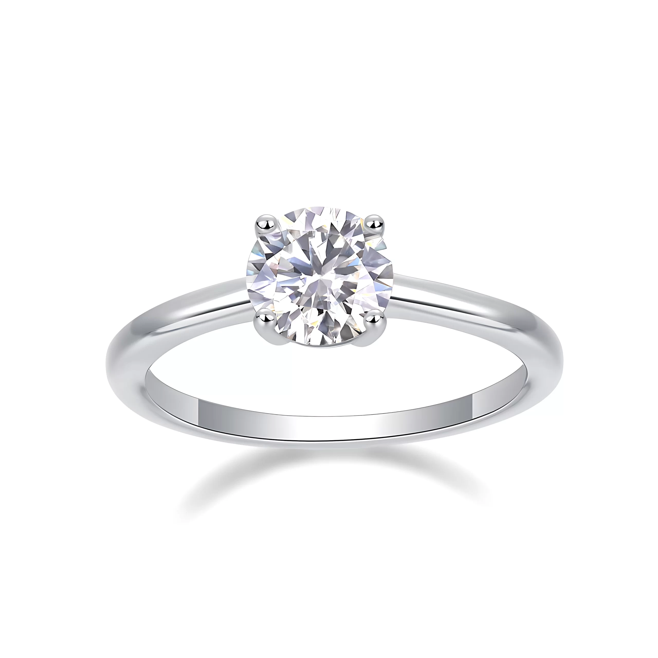 Moissanite 1.0carat 4-Prong Diamond Ring