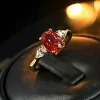 2ct Three Stones Ruby Ring