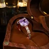 Gold Plated 4ct Amethyst Ring