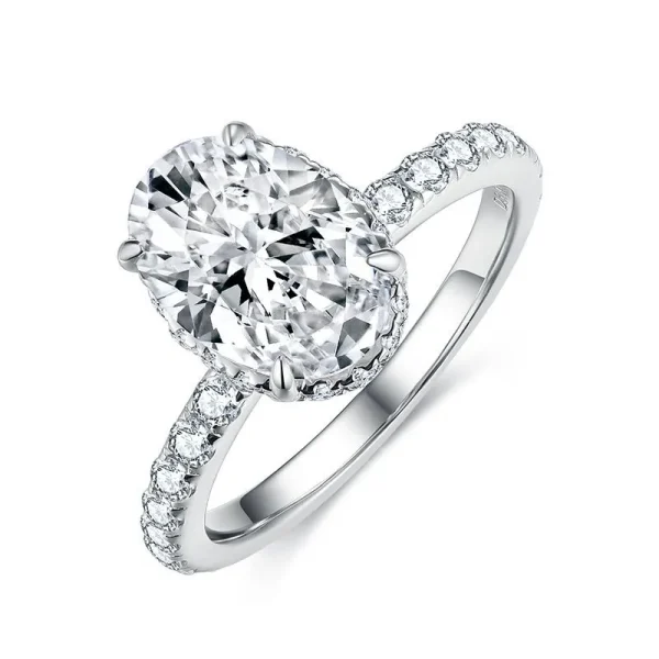 Moissanite Vintage 2.5carat Oval Diamond Ring