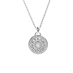 Vintage Platinum Round Diamond Necklace