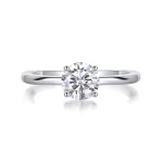 Moissanite 1.0carat 4-Prong Diamond Ring