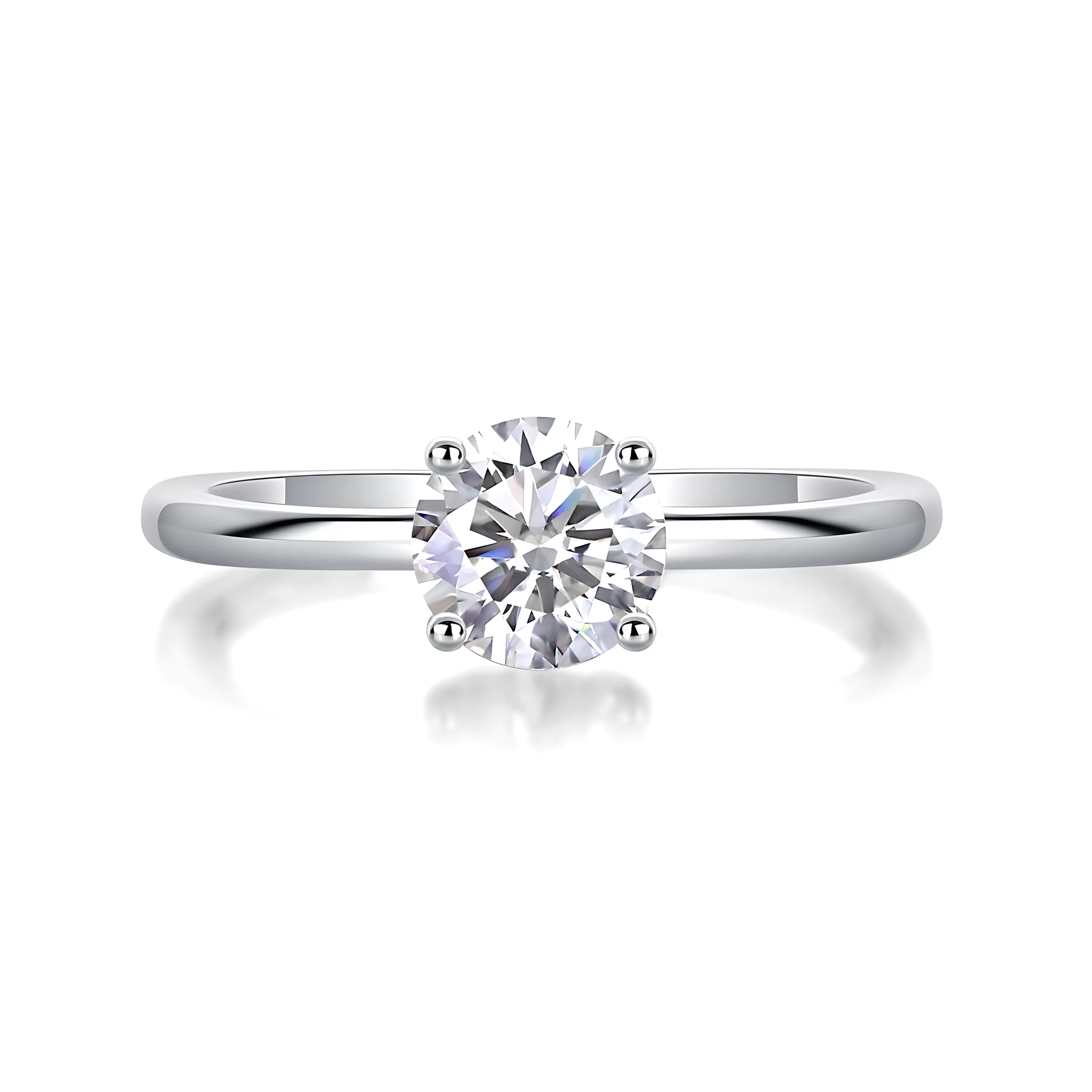 Moissanite 1.0carat 4-Prong Diamond Ring