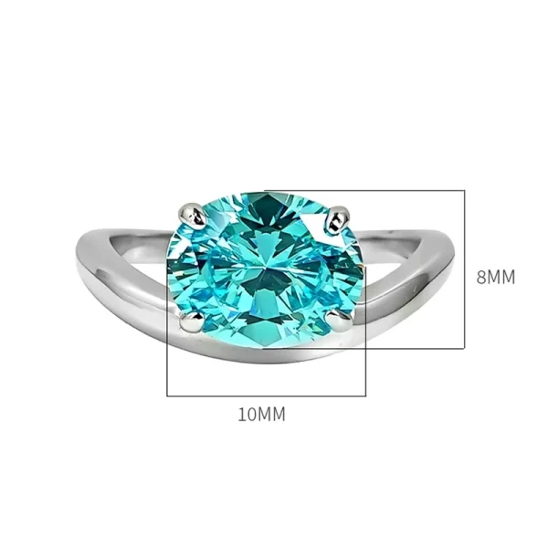 4ct Oval Aquamarine Ring