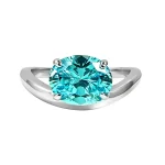 4ct Oval Aquamarine Ring