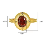 2ct Gold Plated Vintage Ruby Ring