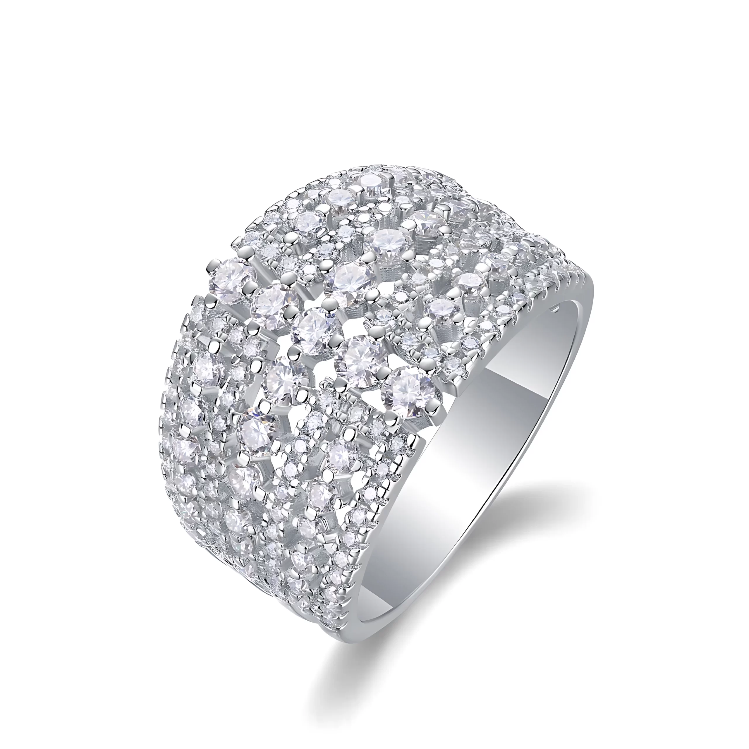 Moissanite Layered Diamond Ring