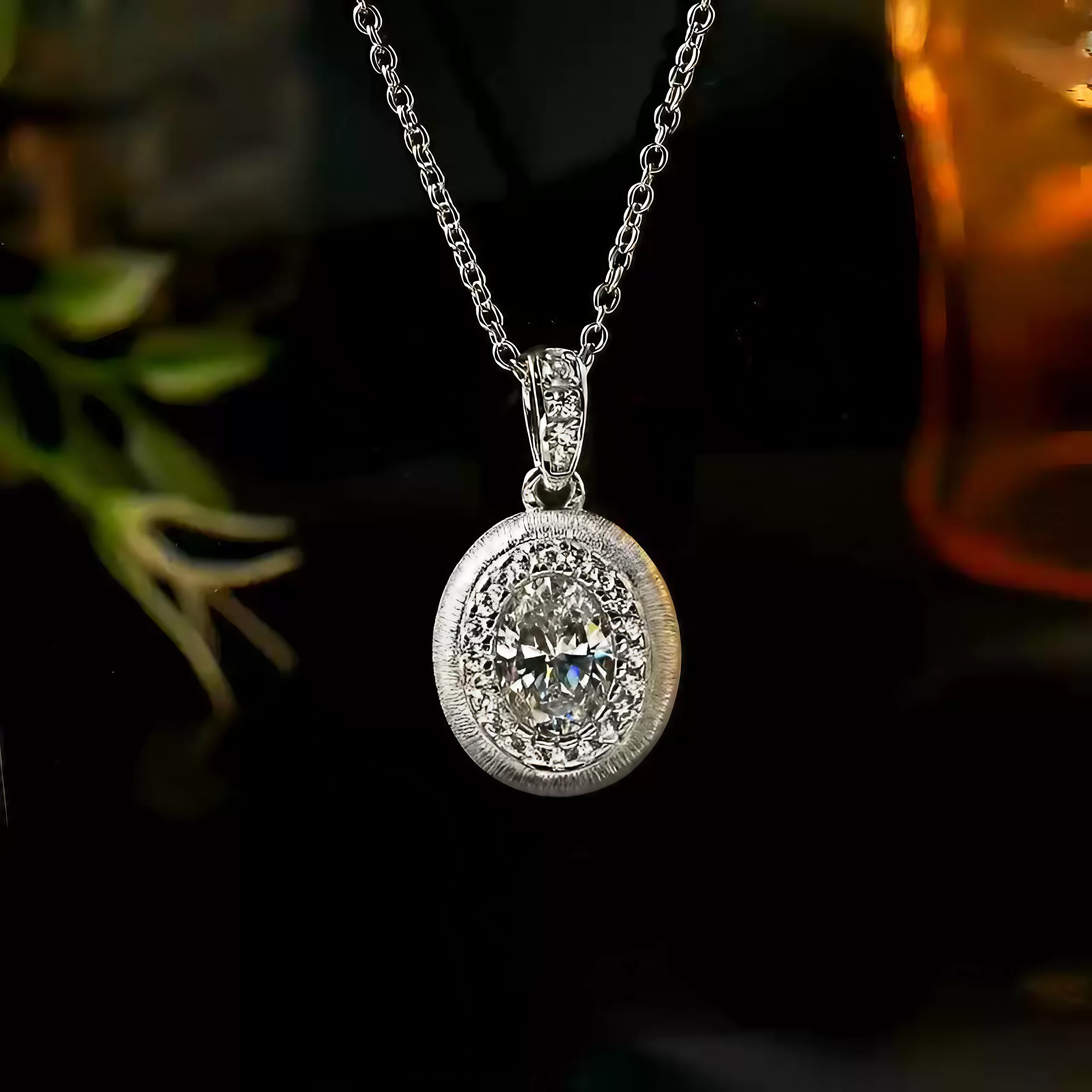 2ct Crushed Ice Diamond Necklace