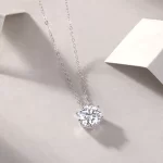 Moissanite 3.0carat Round Diamond Necklace