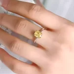 Radiant Cut 2ct Citrine Ring