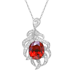 8ct Leaves Ruby Necklace 8ct Leaves Ruby Necklace