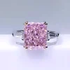 4ct Radiant Cut Pink Diamond Ring