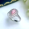 0.9ct Halo Pear Pink Diamond Ring 0.9ct Halo Pear Pink Diamond Ring