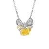 3ct Butterfly Crushed Ice Citrine Necklace