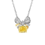 3ct Butterfly Crushed Ice Citrine Necklace