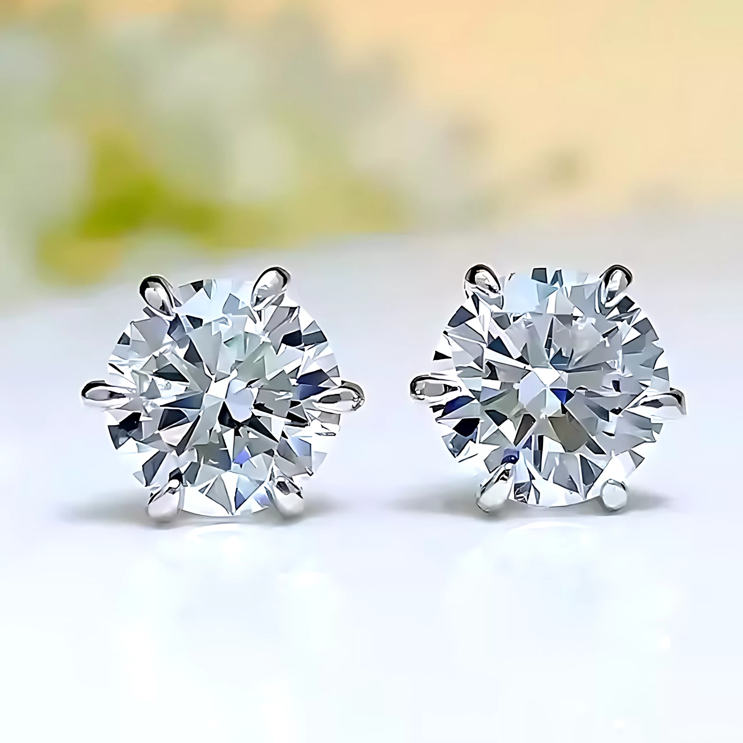 2ct Round Diamond Earrings