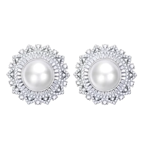 10ct Round Pearl Stud Earrings 10ct Round Pearl Stud Earrings