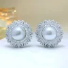 10ct Round Pearl Stud Earrings 10ct Round Pearl Stud Earrings