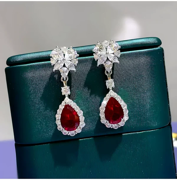 3ct Teardrop Ruby Stud Earrings 3ct Teardrop Ruby Stud Earrings